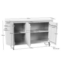 Starfurn Dressoir Solana mangohout 165 cm - zand