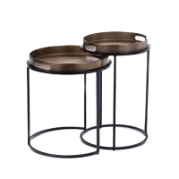 Starfurn Laure bijzettafel set van 2 - bruin