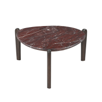Starfurn Salontafel Alva marmer 81 cm - bruin/rood