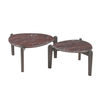 Starfurn Salontafel Alva marmer 81 cm - bruin/rood