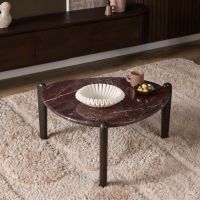 Starfurn Salontafel Alva marmer 81 cm - bruin/rood