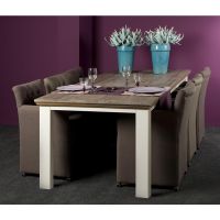 Tower Living Fleur eettafel - 240 cm vierkant - wit
