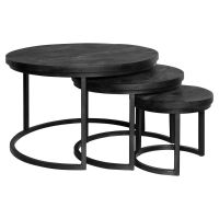 Starfurn Ronde salontafels Triole - set van 3 - zwart
