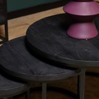 Starfurn Ronde salontafels Triole - set van 3 - zwart