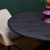 Starfurn Ronde eettafel New York - ø130 cm - zwart | Showroommodel