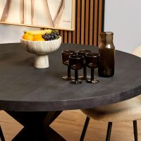 Starfurn Eettafel Denver Ø110 cm - zwart
