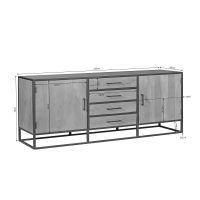 Starfurn Dressoir Dakota 210 cm - naturel