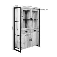 Starfurn Vitrinekast Britt 115 cm - naturel