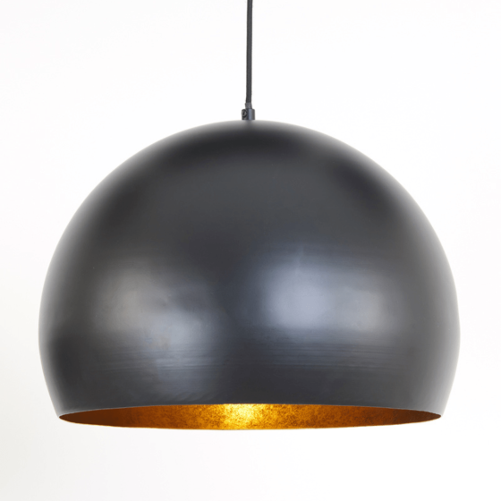 Jaicey hanglamp Ø45x32,5 cm mat zwart/goud van het woonmerk Light&Living