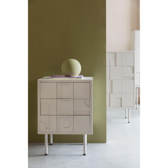 Beau bijzettafel/nachtkastje - beige