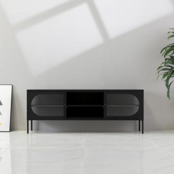 Industrieel metalen tv meubel next level - ovaal van het woonmerk DS4U