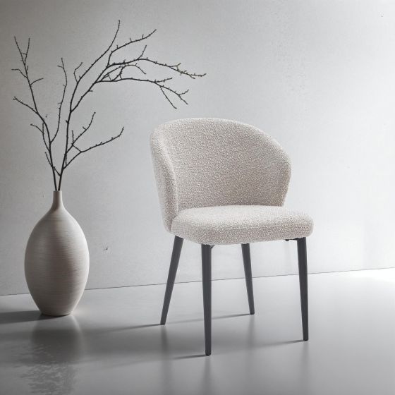 Laura eetkamerstoel bouclé