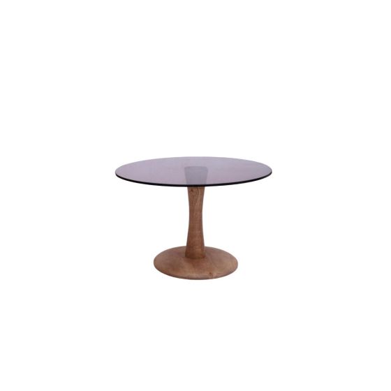 Brix Faye bijzettafel ø60 cm hout/glas - almond