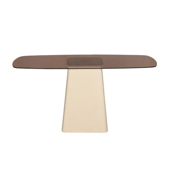 Brix sidetable marron 140 cm beige/walnoot