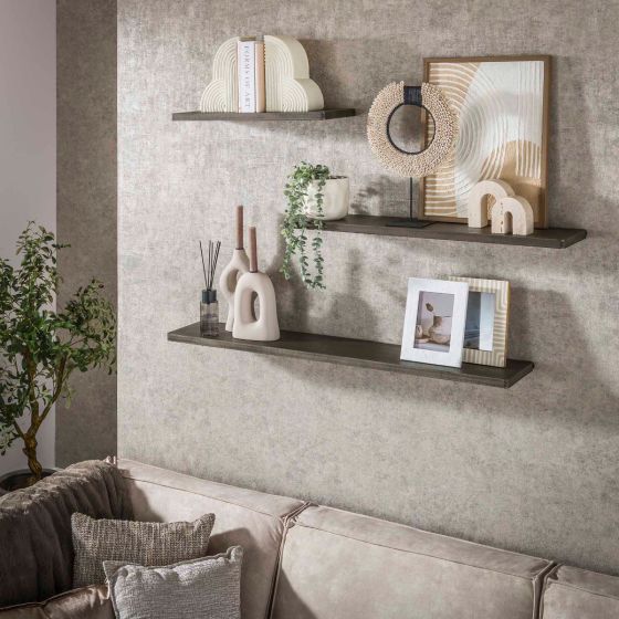 Nowi wandschap set van 3 - brons antiek