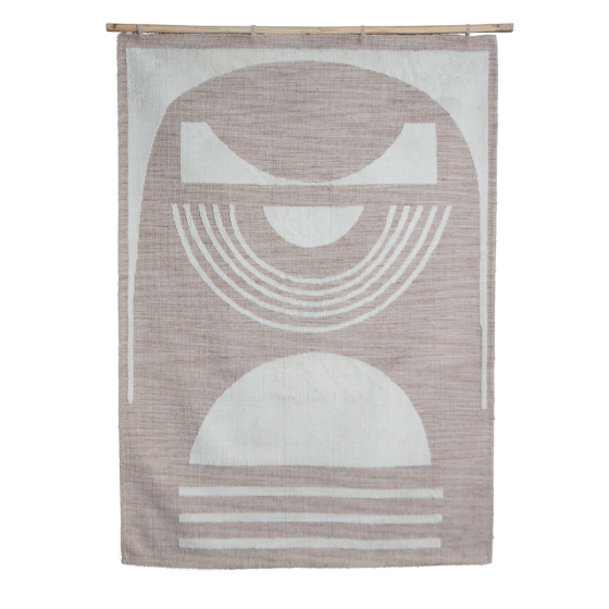 Juup vloerkleed/wandkleed 170 x 240 cm naturel van het woonmerk Woood