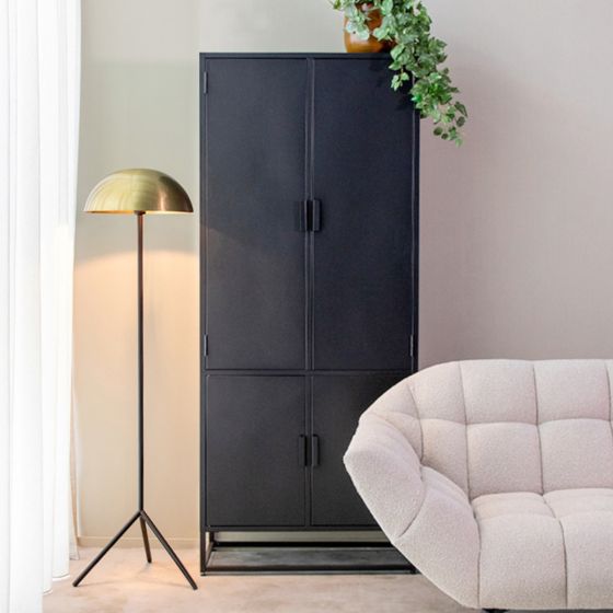 Luff hoge kast 80x40x190 cm zwart