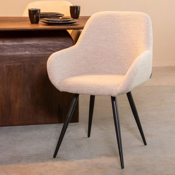 Fender eetkamerstoel boucle