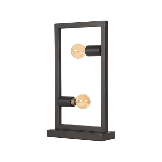Quadrato tafellamp 20x10x45 cm metaal zwart