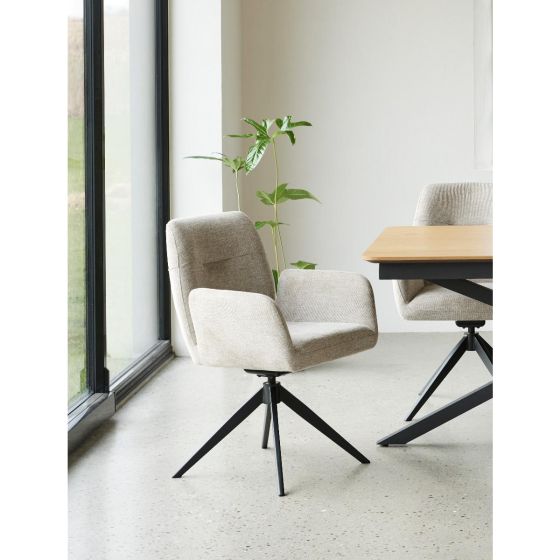 Roxanne draaibare eetkamerstoel