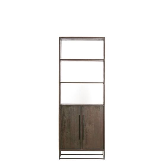 Lilian stellingkast 75x40x200 cm - donkerbruin