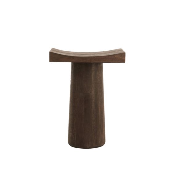 Marano bijzettafel 45x22x60 cm hout - mat grijs/bruin