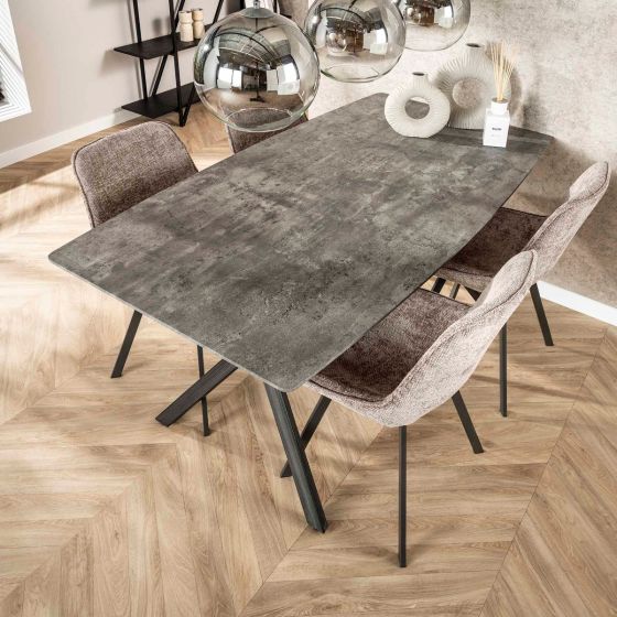 Eettafel Chestnut Beton 160 cm
