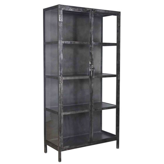 Evan vitrinekast metaal 90cm