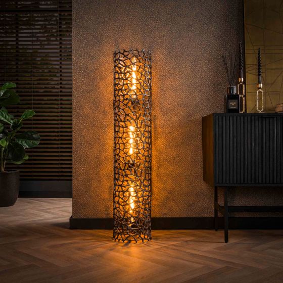 Boyd vloerlamp Ø25 cm weaver cylinder XL - zwart nikkel