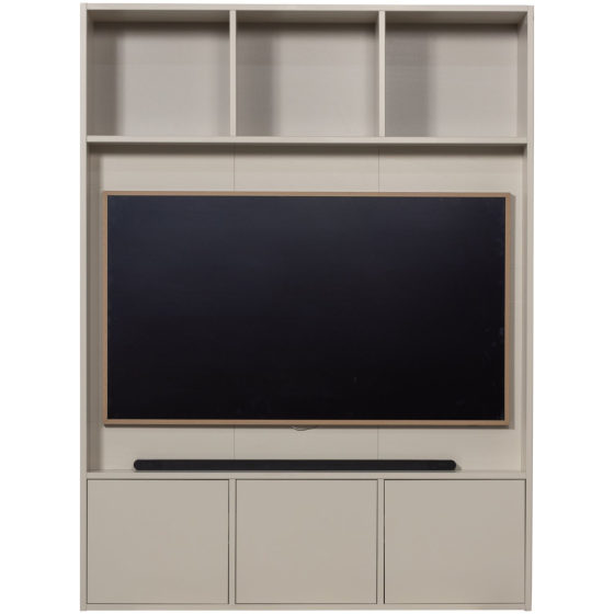 Meggy tv opbergkast 160 cm - grenen dust