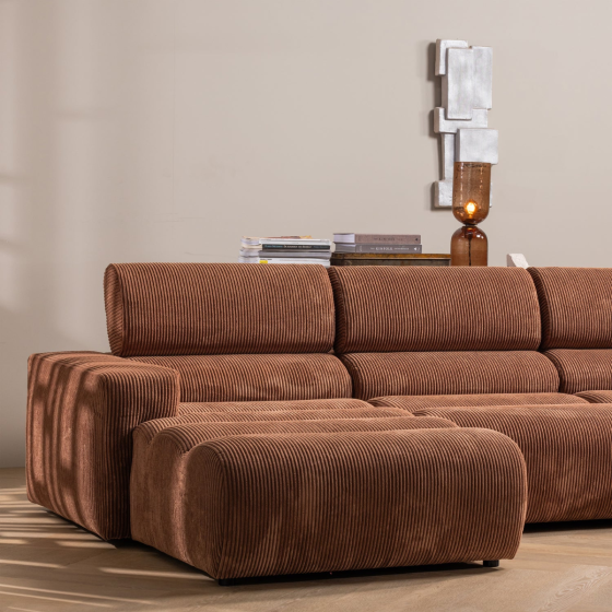 Novi chaise longue bank links ribstof