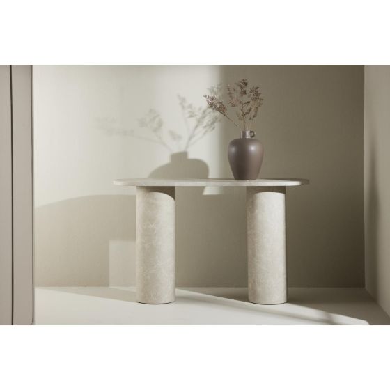 Morel ovale sidetable - 130 cm - marmerlook