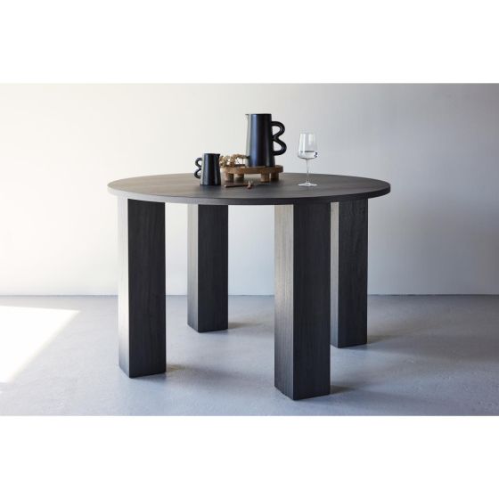 Noémie ronde eettafel - ø120 cm - zwart