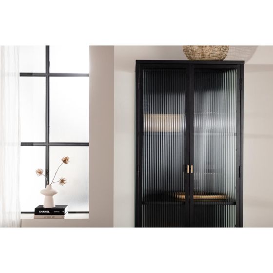 Limo vitrinekast - 70 x 160 cm - zwart
