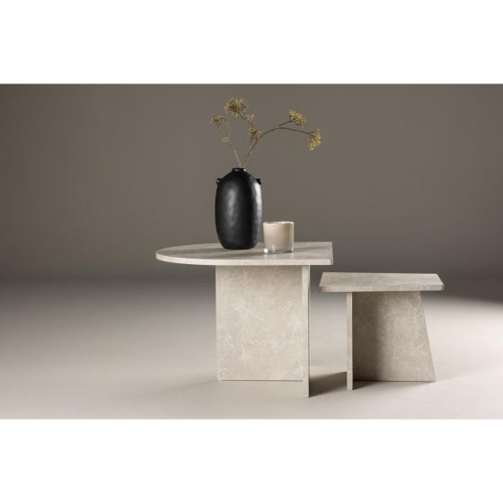 Matilde salontafel - set van 2 - marmerlook