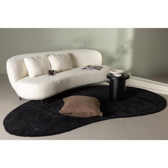 Daniele organische 3-zits bank - 224 cm - boucle - wit