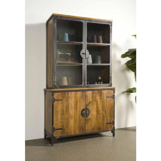 Basto vitrinekast - 120 cm - bruin