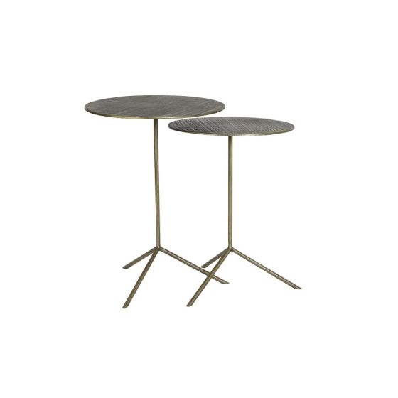 Pelarco bijzettafel set van 2 - antiek brons