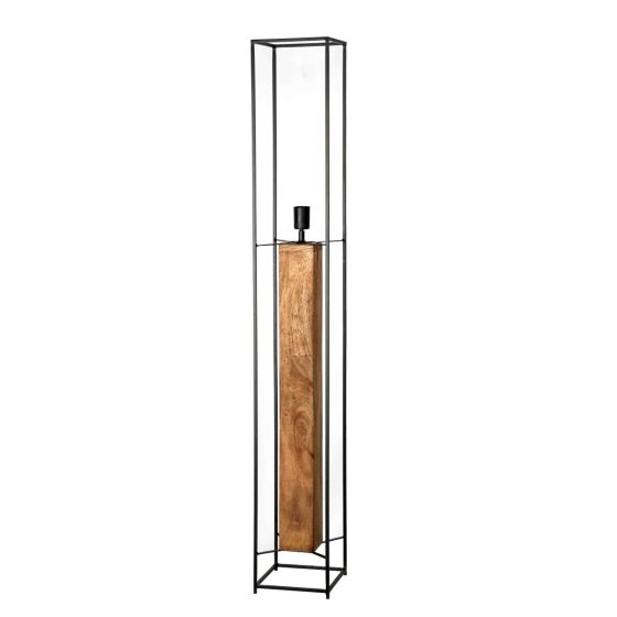 Vloerlamp Dakota Naturel Zwart