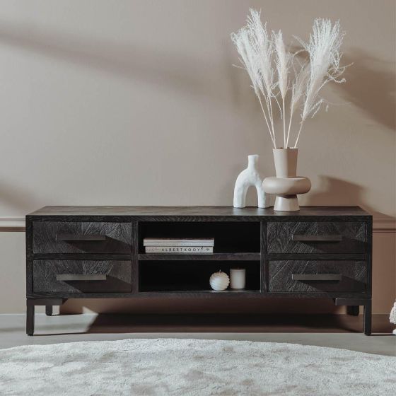 Ziano tv-meubel - 145 cm - zwart