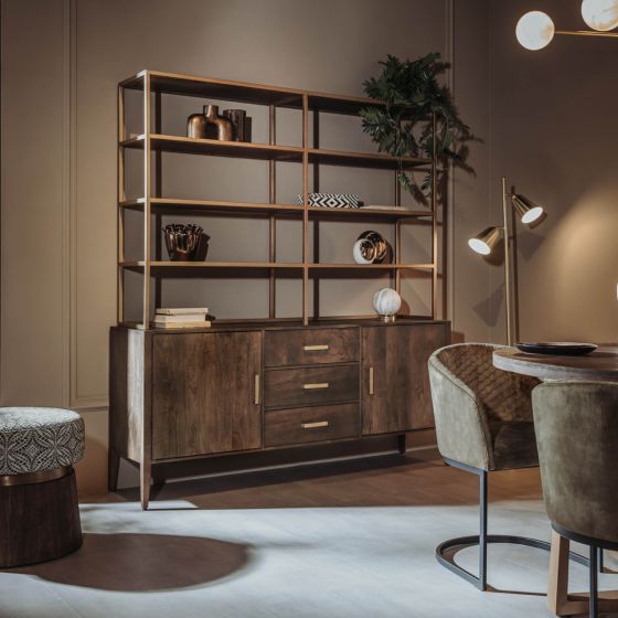 Belvedere boekenkast - 180 cm - bruin