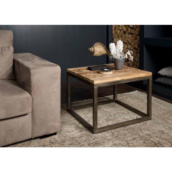 Venetie bijzettafel vierkant open - 60 cm - bruin