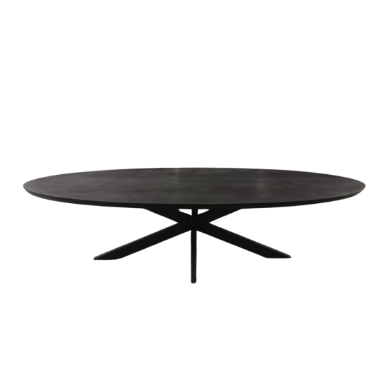 Eettafel Brandy ovaal 300 cm - zwart