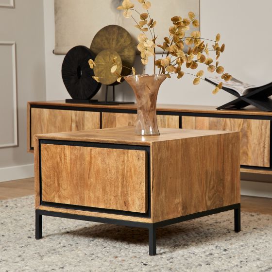 Bijzettafel RichWood 60 cm - naturel