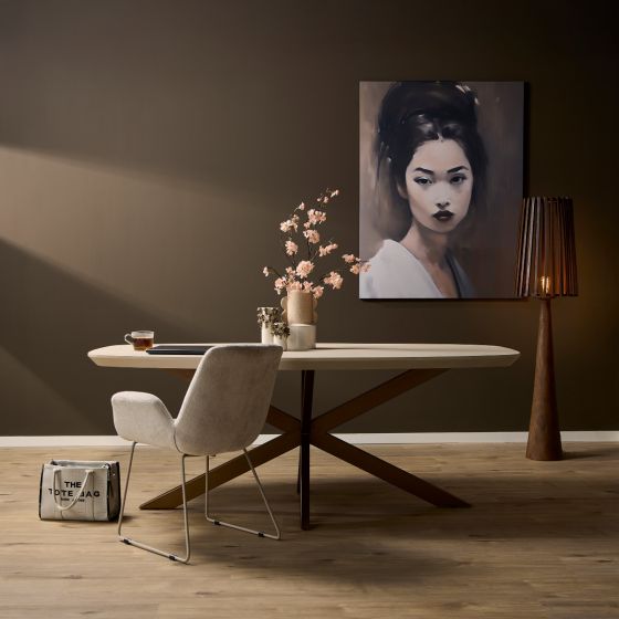 Eettafel Madison 160 cm Deens Ovaal - zand/brons
