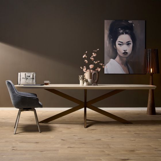 Eettafel Madison 280 cm Deens Ovaal walnoot
