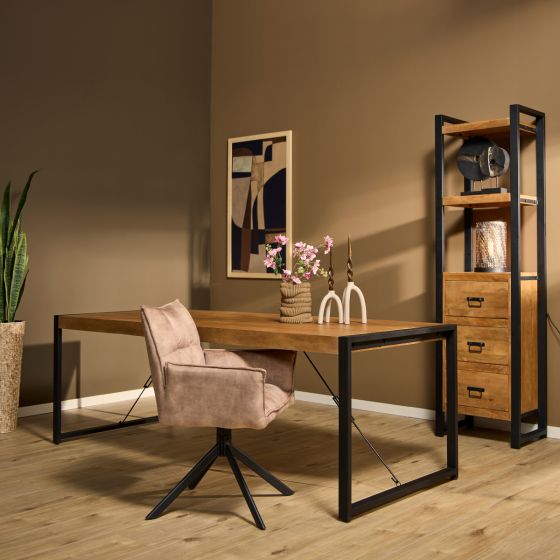 Rechthoekige eettafel Boaz - 200 cm - naturel