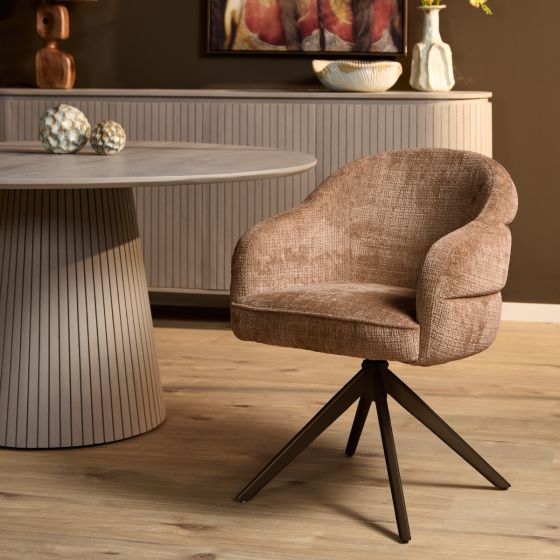 Eetkamerstoel Bella bronze poot 