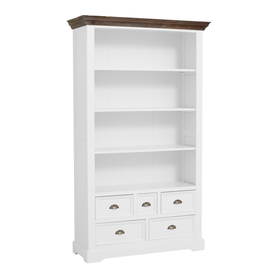 Fleur boekenkast - 111 cm - wit