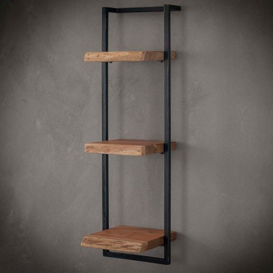 Woody metaal wandplank 30x100 cm